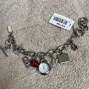 Fossil NYC charm bracelet watch model ES1344
